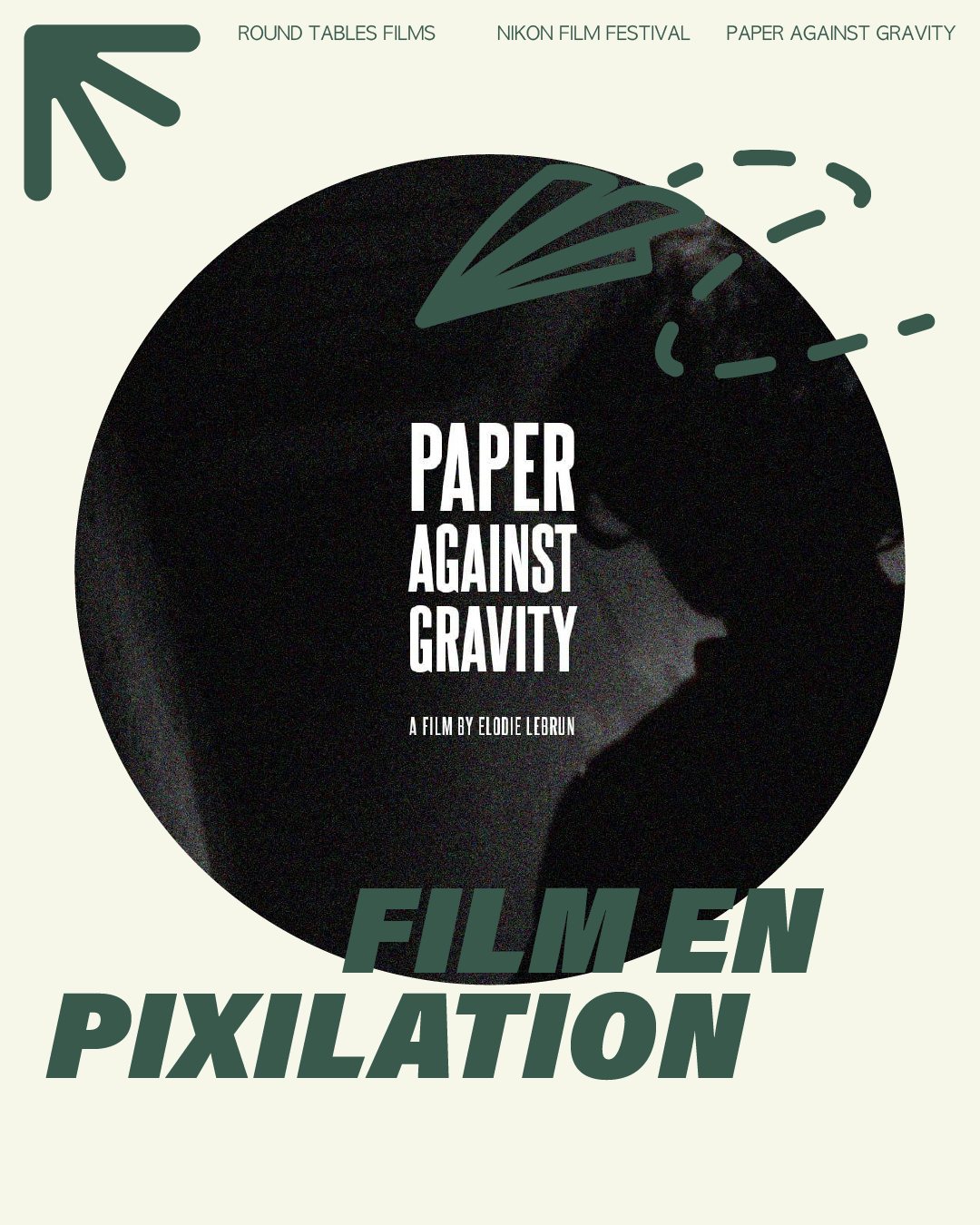 Paper against gravity — pixilation
